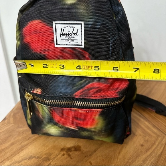 Herschel Supply Co. Mini Nova Backpack Blurry Roses Red/Black Gold Hardware - Picture 11 of 11